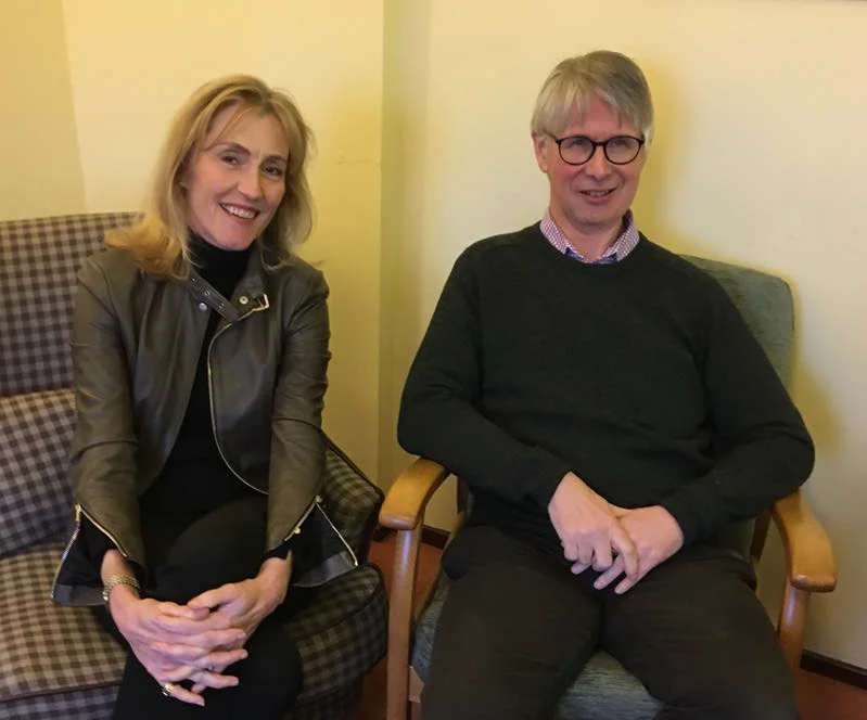 John Murphy seated beside Jamie, the woman who stopped to help at the scene of his 1984 crash